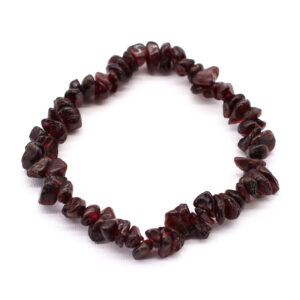Bracelet en Éclat de Pierre – Grenat Sanguine